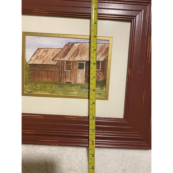 Signed Original Watercolor of Out Building/Barn - Picture 4 of 4